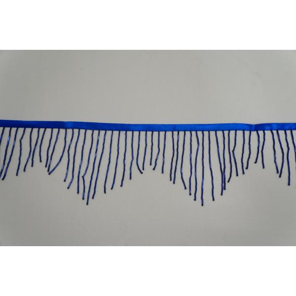【SALE】ウェーブビーズフリンジ　｛サファイア｝ 50cm〜10cm刻み　定価から70%引き→セー...