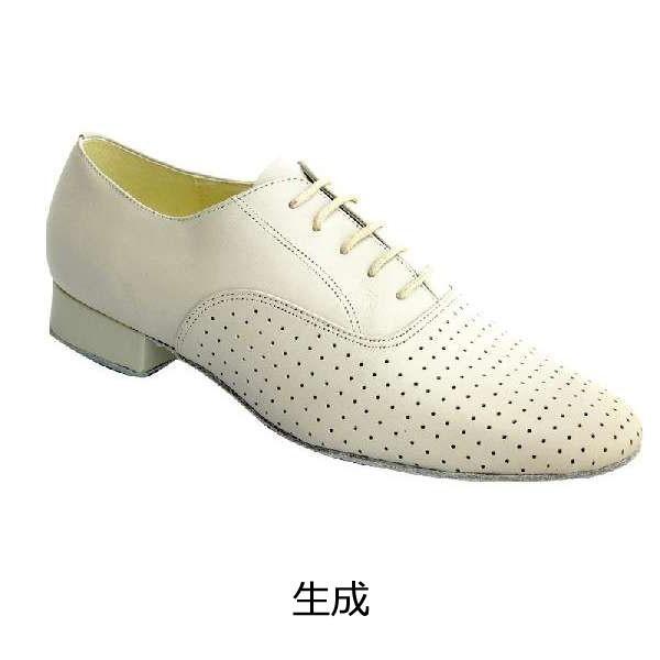 社交ダンスシューズ_紳士モダンダンスシューズ_セミオーダー_白ホワイト_250603
