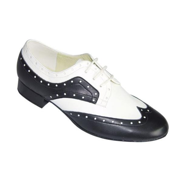 社交ダンスシューズ 紳士モダンダンスシューズ セミオーダー 白黒 251201