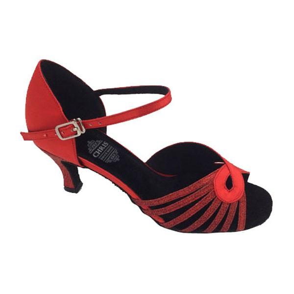 社交ダンスシューズ_ラテンシューズ_即納商品_お買得商品_赤レッド・275304