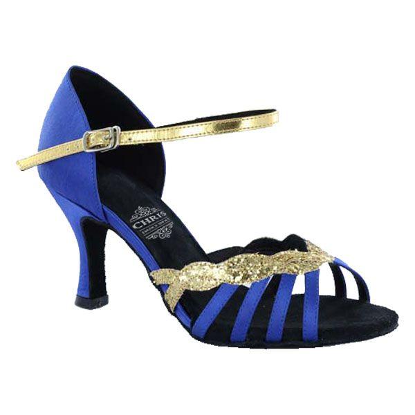 社交ダンスシューズ_ラテンシューズ_即納商品_お買得商品_ブルー_276804