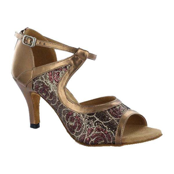 社交ダンスシューズ_ラテンシューズ_即納商品_お買得商品_茶ブロンズ・279203
