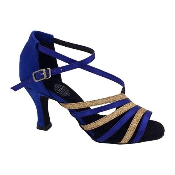 社交ダンスシューズ_ラテンシューズ_即納商品_お買得商品_青・282403