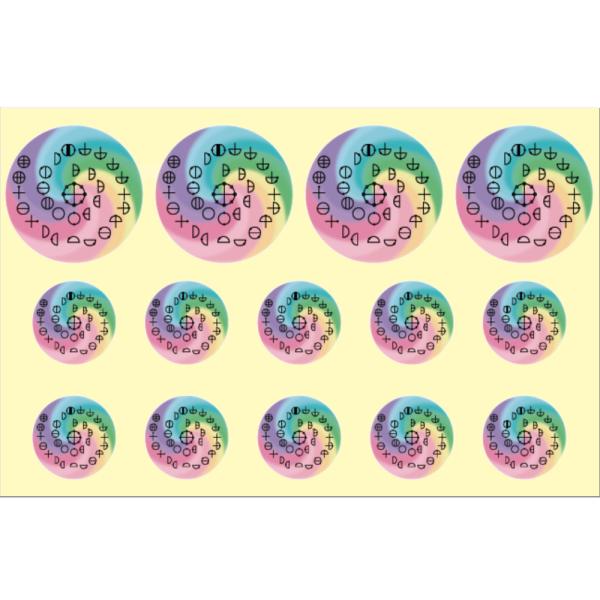 TQシールカタカムナ ５首 銀蒸着 Ｔ-type 半永久的技術 花が咲く時のα-トコフェロールとユビ...