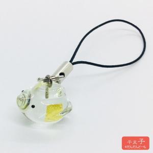 干支　子　金箔入・ストラップ