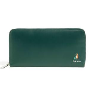 ポールスミス PAUL SMITH 財布 メンズ 長財布 うさぎ Paul Smith マーケトリーストライプラビット 正規品 新品 873920 P656 グリーン