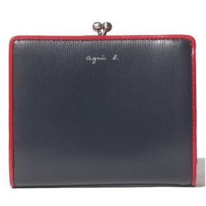 アニエスベー財布 がま口財布 二つ折り財布 新作新品 レザー VOYAGE
