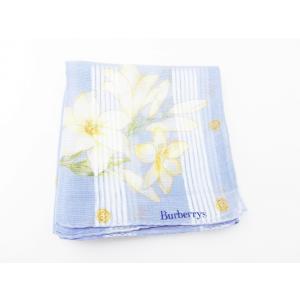 BURBERRY（バーバリー） 未使用 ハンカチ スカーフ ブルー 水玉 ドッツ