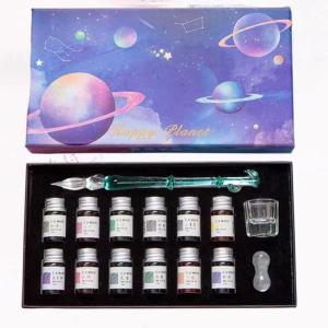 モコシャレ ガラスペン ガラスディップペンインクボトルセット