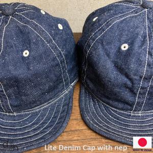 D AND H  ネップ入りライトデニムキャップ　Summer denim cap 10サイズ　つば選べます