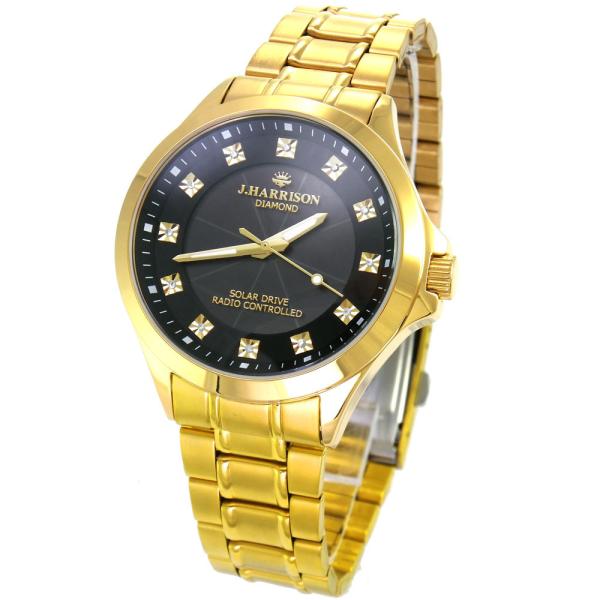 イギリスデザイン 天然ダイヤ12石ソーラー電波時計 - ダンディクラブ