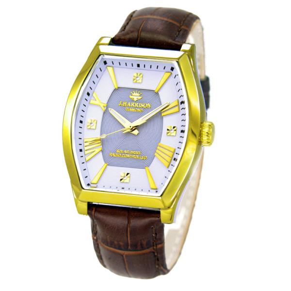 天然ダイヤ4石トノー型ソーラー電波時計 - ダンディクラブ