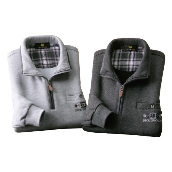 裏起毛ハーフジップ トレーナー 2色組 - ダンディクラブ