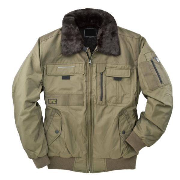 ミリタリー調襟ボア付き 防寒ブルゾン メンズ 防寒服 - イーグルクラブ