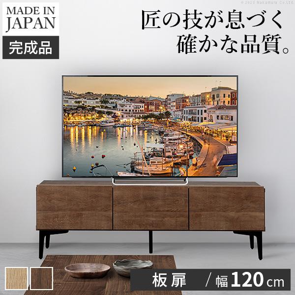 テレビボード 板扉/幅120cm-テレビ台FV ローボード TVボード 国産 日本製 セミ完成品 リ...
