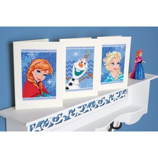 ベルバコ クロスステッチ 刺繍キット 【アナの女王のカード 3個セット】ディズニー　ベルギー 輸入し...