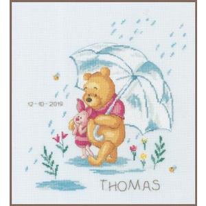 ベルバコ　クロスステッチキット【 DISNEY WINNIE IN THE RAIN】　ベルギー　デ...