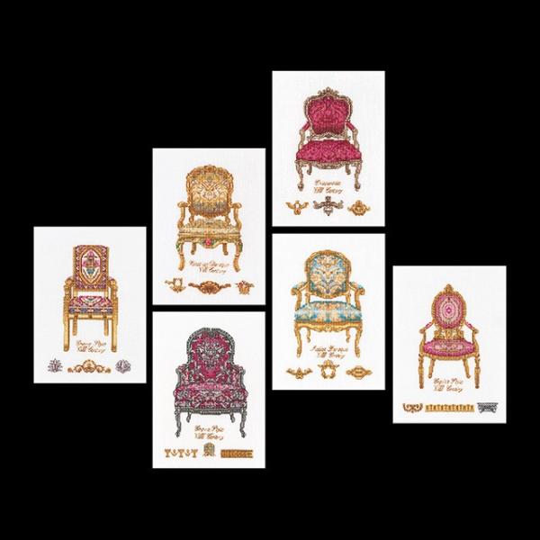 テア　グーベルヌール　刺繍キット（アイーダ） 【Six Chairs】中級者ー上級者向き ☆お取り寄...