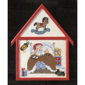 OOE クロスステッチキット アイーダ 家型の額付きキット クリスマス