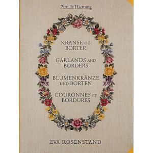 EVA ROSENSTAND クロスステッチ刺繍図案集　 花輪とボーダーのチャート集　 デンマーク 北欧 チャート 90013｜danishembroidery