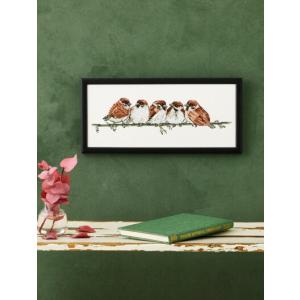 北欧Permin of Copenhagen【セキセイインコ】 クロスステッチ 刺繍  