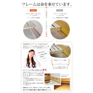 階段ロフトベッド 宮棚照明付き エスパス シス...の詳細画像5