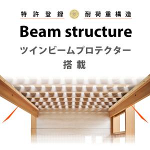 二段ベッド ココル 2段ベット 高耐荷重 耐震...の詳細画像2