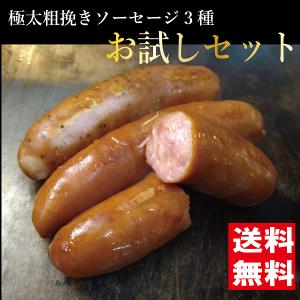 ソーセージ ウインナー お試しセット 詰め合わせ 粗挽きソーセージ3種セット 送料無料 2020