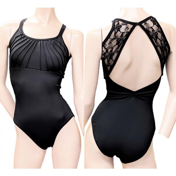 LSWASH｜スワッシュライン レースバック レオタード｜ブラック