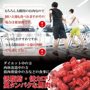 馬肉モモ肉粗挽ミンチ肉500g 冷凍真空 ペッ...の詳細画像5