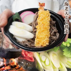 電子レンジ簡単調理　海老天ぷらそば1人前冷凍　なべ　そうざい　1人用　野菜　そば　和食　エビ　年越し蕎麦｜dansyaku