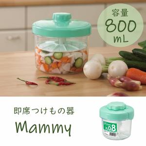 漬物容器 800ml 簡単 初心者 漬物石不要 ピクルス メーカー マミー 即席 浅漬け 漬物樽 透明 プラスチック 家庭用 コンパクト 少量用 一人暮らし おうち時間