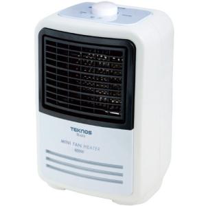 ミニファンヒーター 小型 TS-613 600W テクノス ストーブ 省スペース コンパクト 上下可変ルーバー パーソナル暖房 ひとり用 コンパクト ホワイト