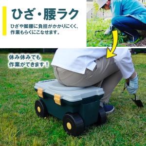 腰掛け台車 園芸用カート 作業車 回転式 農作...の詳細画像1