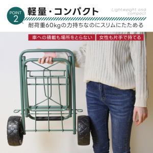 キャリーカート 二輪台車 耐荷重60kg ハン...の詳細画像3