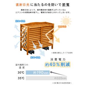 室外機カバー 木製 おしゃれ 白 DIY 天然...の詳細画像3