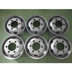 17.5×6.00 PCD:222.25 6穴 +115 TOPY JIS DM3M 中古 6本セッ...