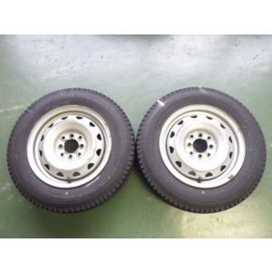 155/80R14 中古 8分山 2本セット 冬タイヤ 鉄ホイール ブリヂストン BLIZZAK V...