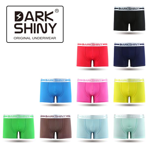 DARKSHINY ボクサーパンツ メンズ シンプル 無地 シルキーマイクロ【かっこいい おしゃれ ...