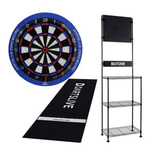 【セット商品】DARTSLIVE-ZERO BOARD & BLITZER ダーツスタンド BSD21-BK & DARTSLIVE Home スローマット｜dartscountup