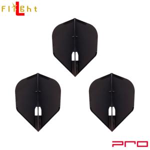 L-style(エルスタイル) L-Flight PRO(エルフライト プロ) 無地 シェイプ ブラック (ダーツ フライト)｜dartshive