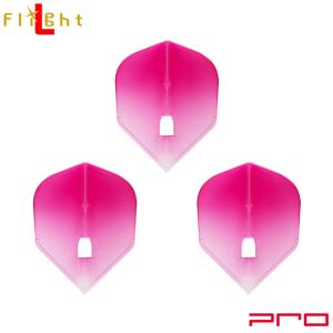 L-style(エルスタイル) L-Flight PRO(エルフライト プロ) グラデーション シェイプ ピンク (ダーツ フライト)｜dartshive