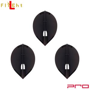 L-style(エルスタイル) L-Flight PRO(エルフライト プロ) 無地 ティアドロップ ブラック (ダーツ フライト)｜dartshive