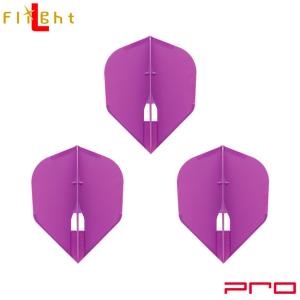 L-style(エルスタイル) L-Flight PRO(エルフライト プロ) 無地 シェイプ ディープパープル (ダーツ フライト)｜dartshive