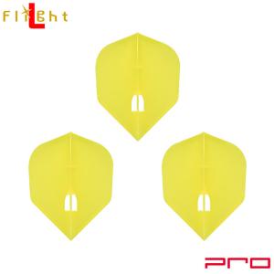 L-style(エルスタイル) L-Flight PRO(エルフライト プロ) 無地 シェイプ イエロー (ダーツ フライト)｜dartshive