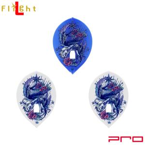 L-style(エルスタイル) L-Flight PRO(エルフライト プロ) 金子憲太 ver.1 ティアドロップ MIX 金子憲太選手モデル　(ダーツ フライト)｜dartshive