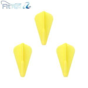 COSMO DARTS(コスモダーツ) Fit Flight【AIR】(フィットフライト エアー) スーパーカイト イエロー 無地　(ダーツ フライト)
