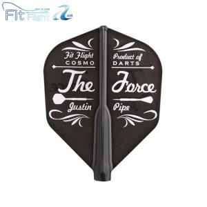 ダーツ フライトFit Flight×Justin Pipe2 ＜Dブラック シェイプ＞【Fitフライト
