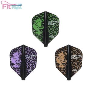 Fit Flight(フィットフライト) × 井上晋太郎 ver.2 ＜シェイプ Dブラック＞　(ダーツ フライト)