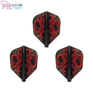 COSMO DARTS(コスモダーツ) Fit Flight(フィットフライト) × Marlise Kiel ver.2 シェイプ Dブラック マリース・キール選手モデル　(ダーツ フライト)｜dartshive